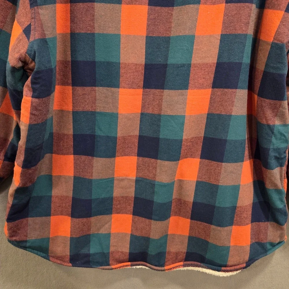Natural Reflections Sherpa Lined Flannel Shirt Jacket Men's Size XL Workwear
